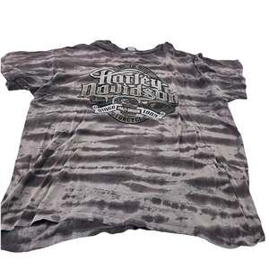 Harley-Davidson Men's XL T-Shirt Live to Ride Milwaukee WI Tie Dye Brown Stripe